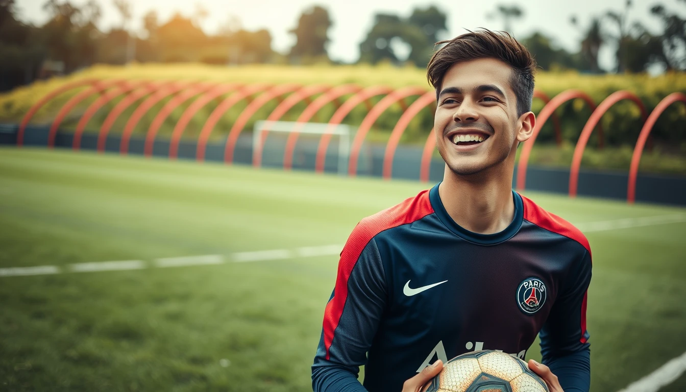 Akliouche esbanja alegria em seu primeiro treino no PSG